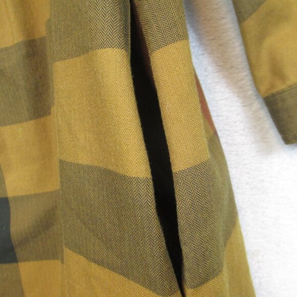 Burberry Brit  Dress Nova Check Plaid Dark Mustard Black Long Sleeve Size XS - Picture 6 of 11